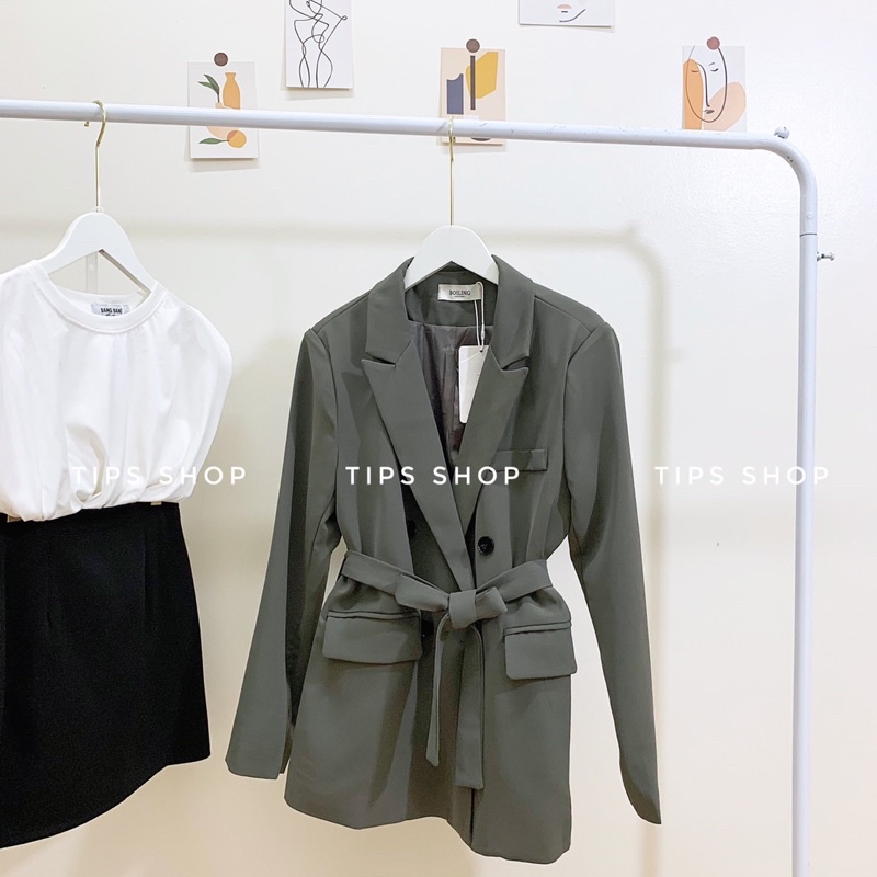 Áo blazer Hàn Quốc kèm đai 6990