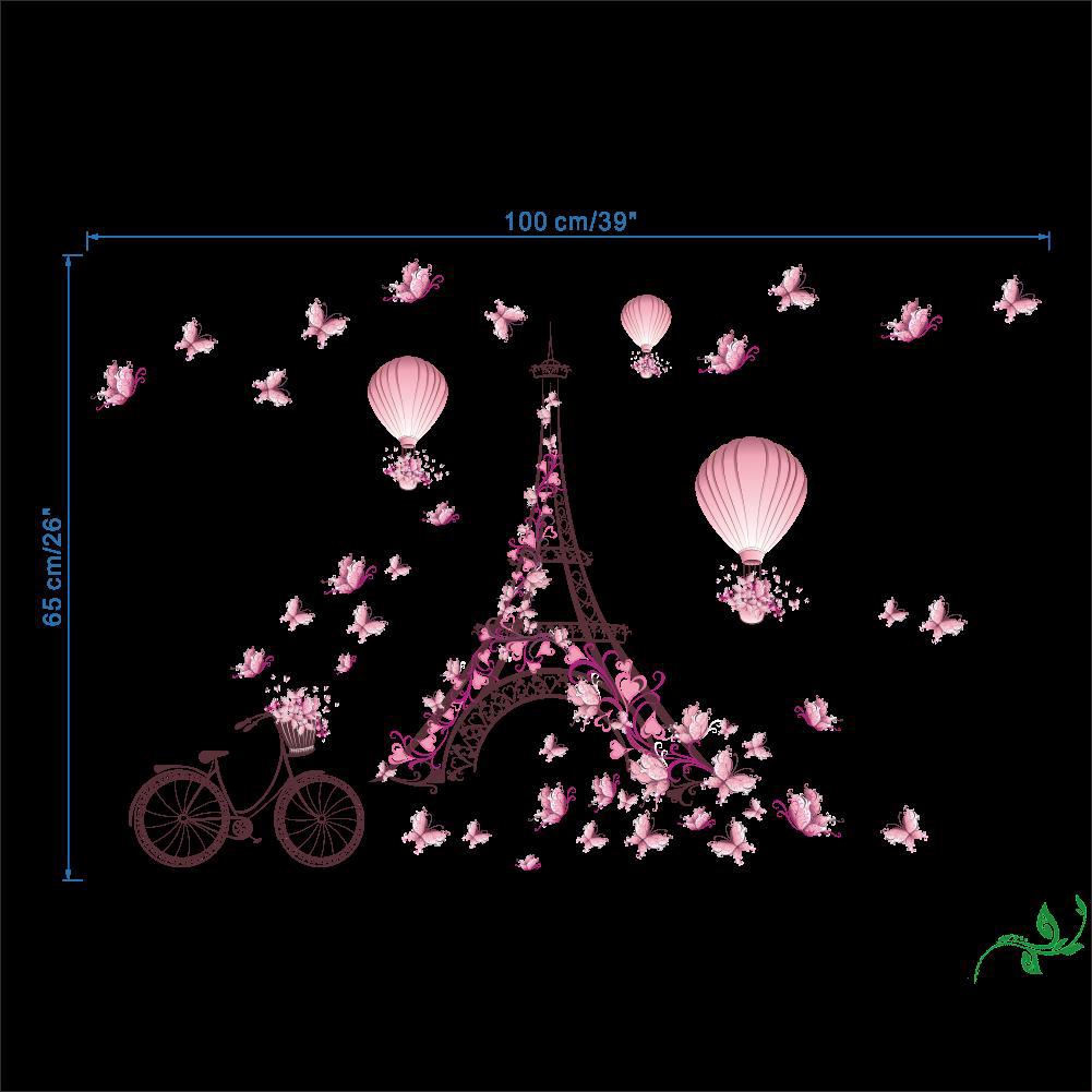 Decal dán tường hình tháp Eiffel sang trọng
