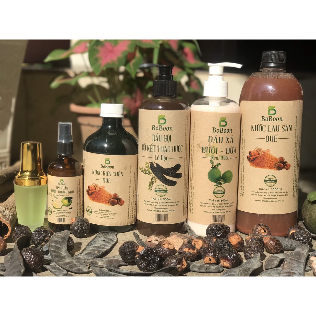 COMBO NGĂN RỤNG TÓC: DẦU GỘI BỒ KẾT THẢO DƯỢC CÔ ĐẶC, DẦU XẢ THIÊN NHIÊN BƯỞI DỪA VÀ XỊT TINH DẦU BƯỞI BOBOON | BigBuy360 - bigbuy360.vn