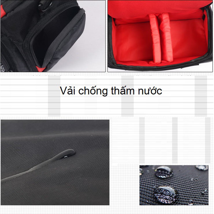 Túi đeo máy ảnh DRLS loại CAO CẤP CỰC DẦY chống sốc chống mưa Canon Nikon