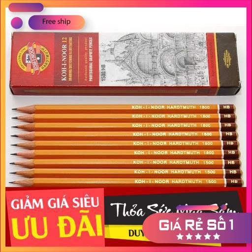 [Sale 1K] Cây Bút Chì Gỗ Vàng 2B KOH- Bút Chì 2B thân gỗ vỏ vàng