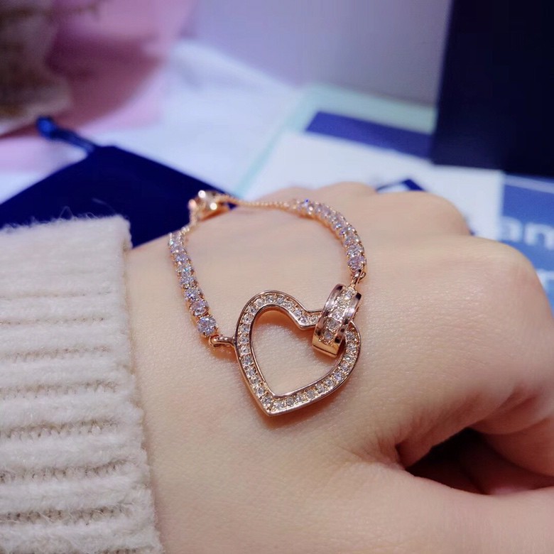 【Without losing luster】Swarovski Romantic Love Bracelet Female Simple Bracelet Valentine's Day Gift 5380704/5368541