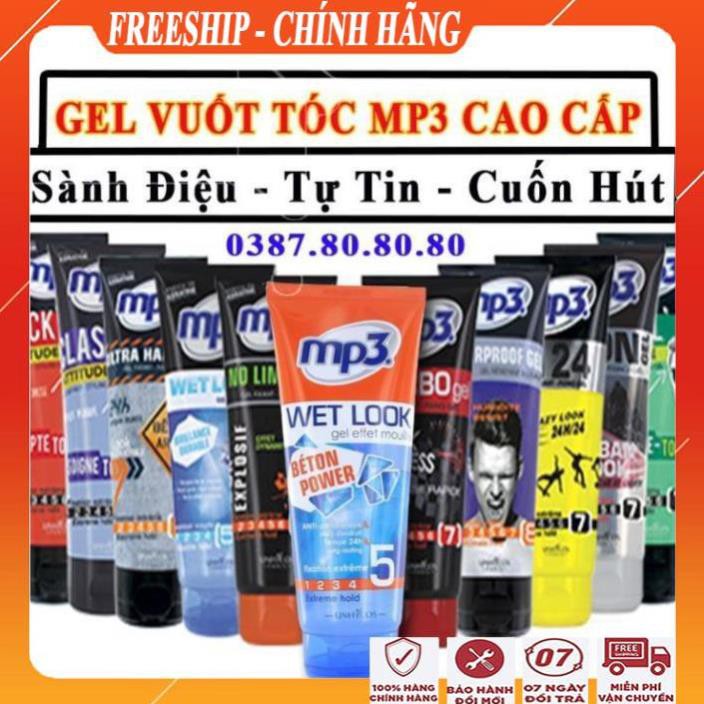 Keo vuốt tóc nam tạo phồng giữ nếp cao cấp/ Gel vuốt tóc MP3 pháp không bết dính, giữ nếp 24h