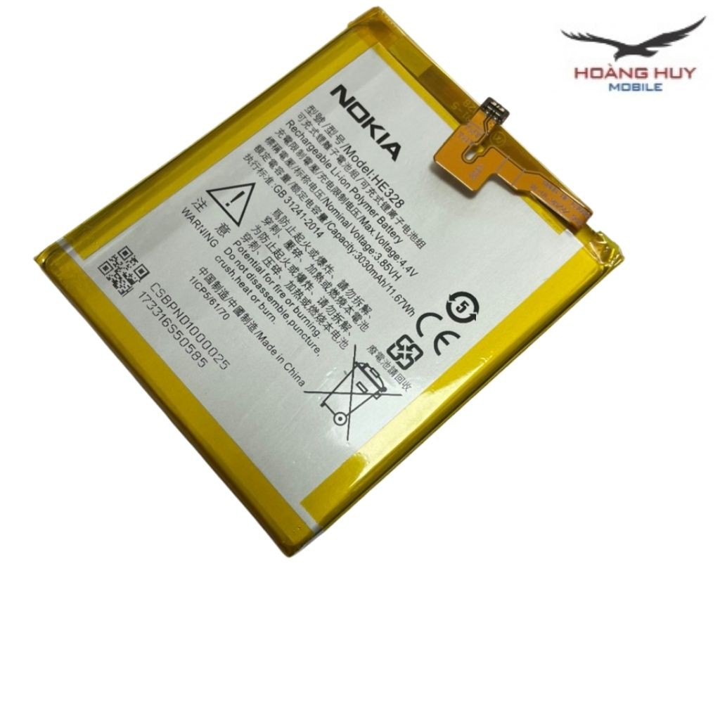 Pin Nokia 8,HE328 Dung Lượng 3030mAh Hàng Zin Nhập Khẩu Bảo Hành 6 Tháng 1 Đổi 1