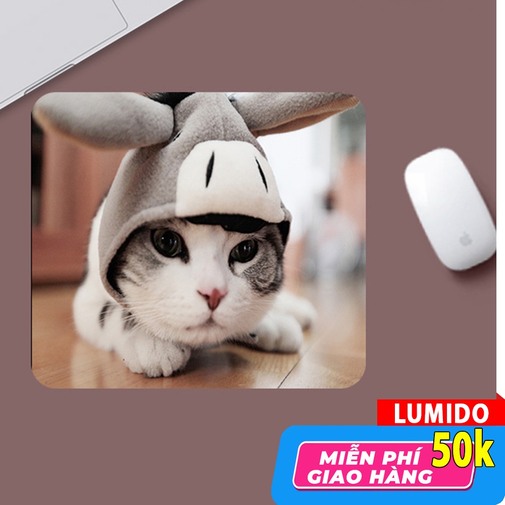 Lót Chuột Cute Hình Mèo Bề Mặt Speed Đế Cao Su Cao Cấp LUMIDO TS149