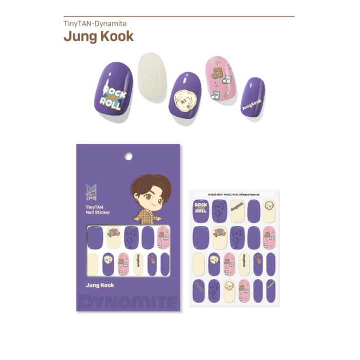 Miếng Dán Móng TinyTAN Hình BTS Dynamite