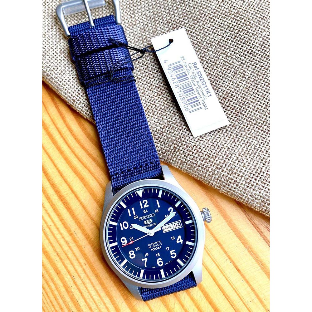 Đồng hồ cơ nam Seiko 5 Quân Đội SNZG11K1S lên cót (máy cơ) mặt kính chống trầy chống nước thể thao nam tính sang trọng | BigBuy360 - bigbuy360.vn