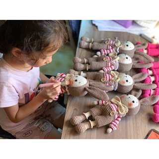 Thỏ Mimi và Miti - thú len - handmade