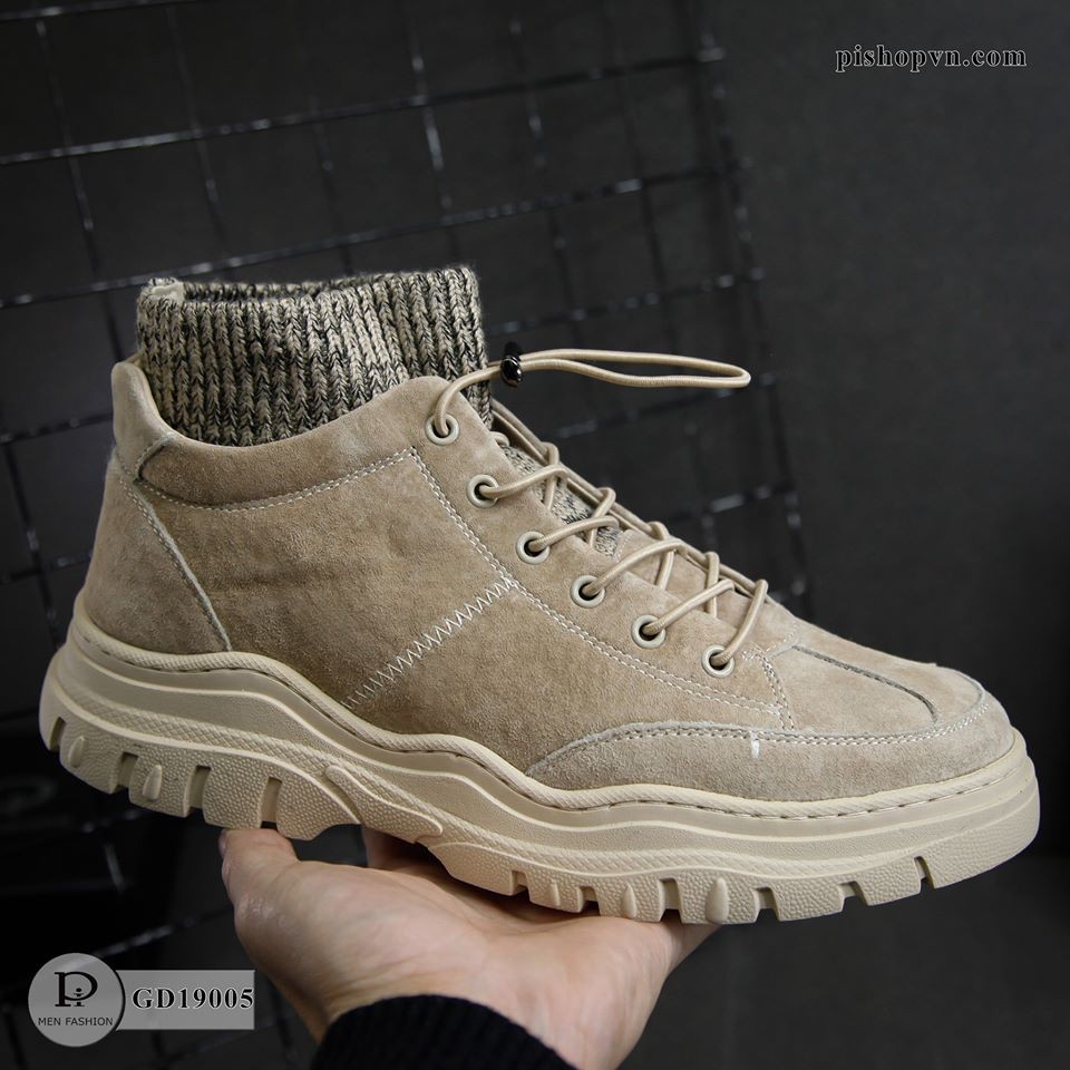 Giày nam da lộn cổ len ôm chân dáng sneaker thể thao cao cấp GD19005 shopquanaonam | BigBuy360 - bigbuy360.vn