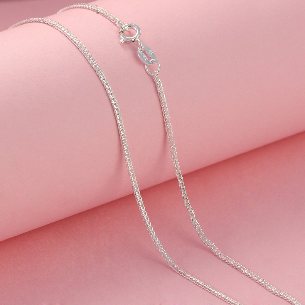 Dây chuyền bạc nữ, vòng cổ bạc xà tích bạc ta nguyên chất D'rosy Jewelry dài 46 cm có  bảo hành.