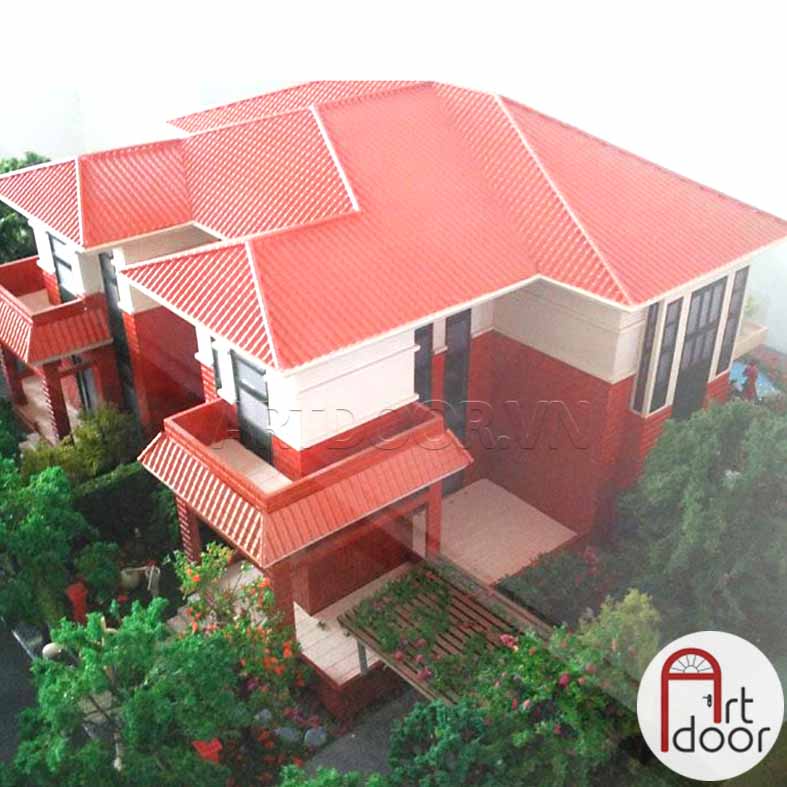 [ARTDOOR] Mái ngói làm mô hình, thủ công (màu Đỏ)