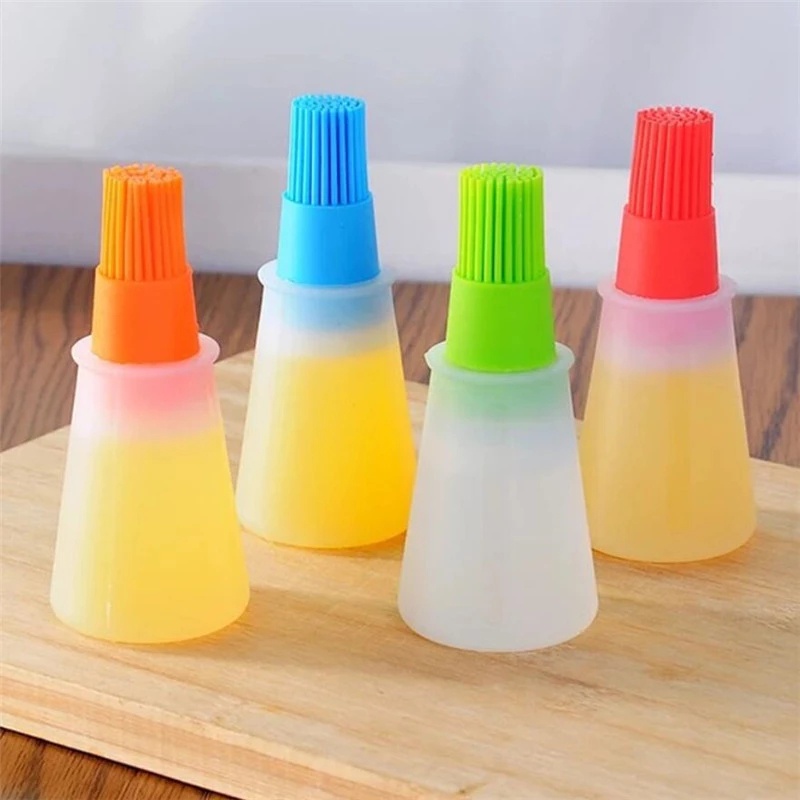 Bình đựng dầu ăn bằng silicone với cọ phết dầu nướng BBQ