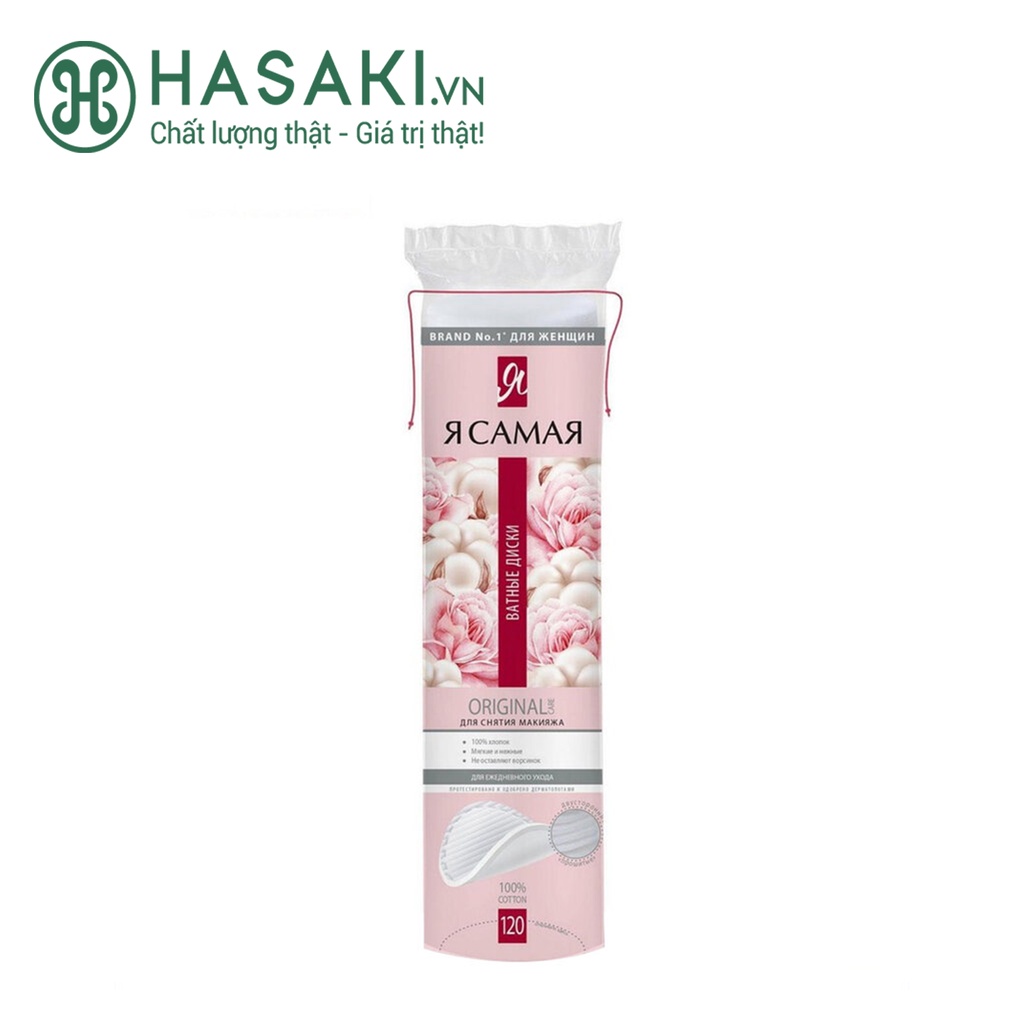 Bông Tẩy Trang Ya Samaya Cotton Pads 120 Miếng Hasaki Sản phẩm chính hãng