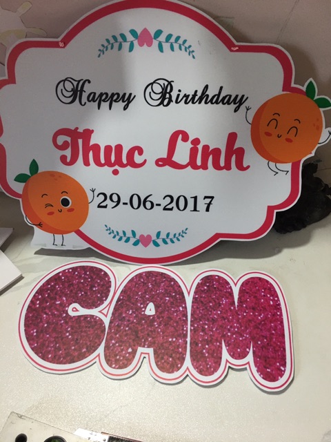 Bảng tên sinh nhật cho bé