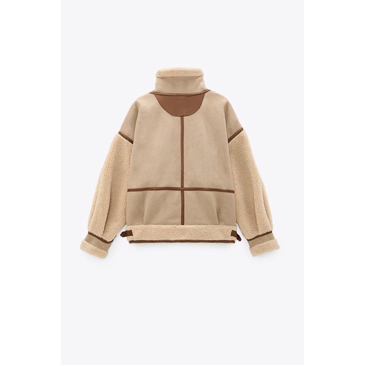 Order áo khoác auth tuồn ZARA của nữ Áo khoác giả da lộn lót lông cừu nhân tạo