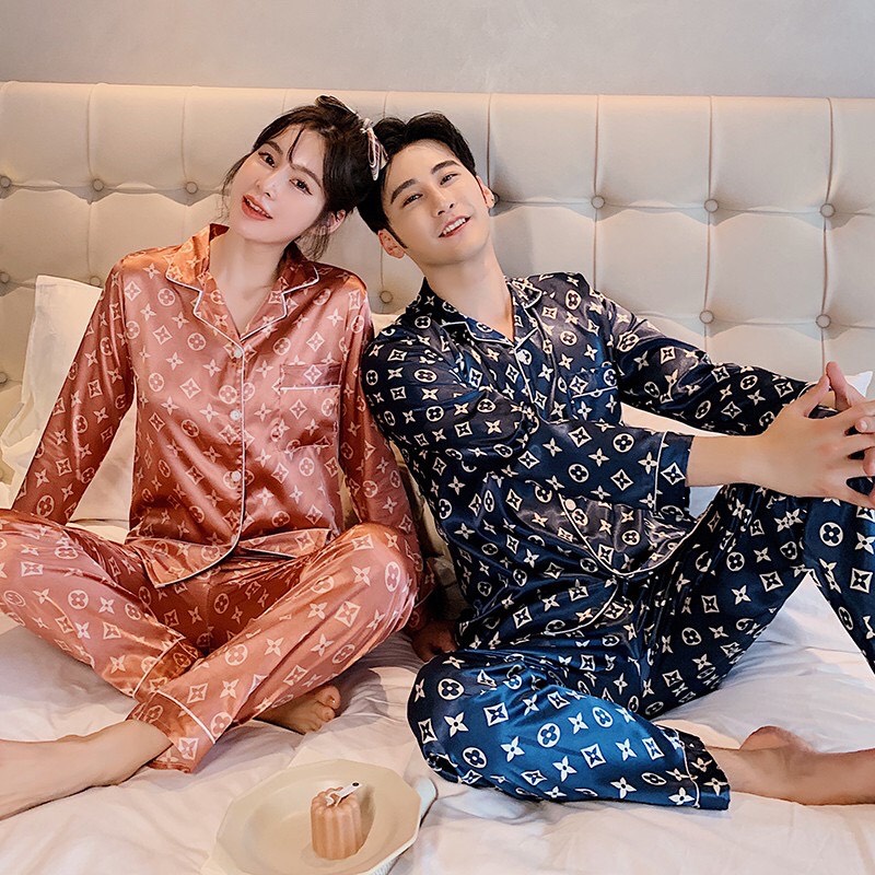 Đồ ngủ pijama nam nữ lụa bóng | BigBuy360 - bigbuy360.vn