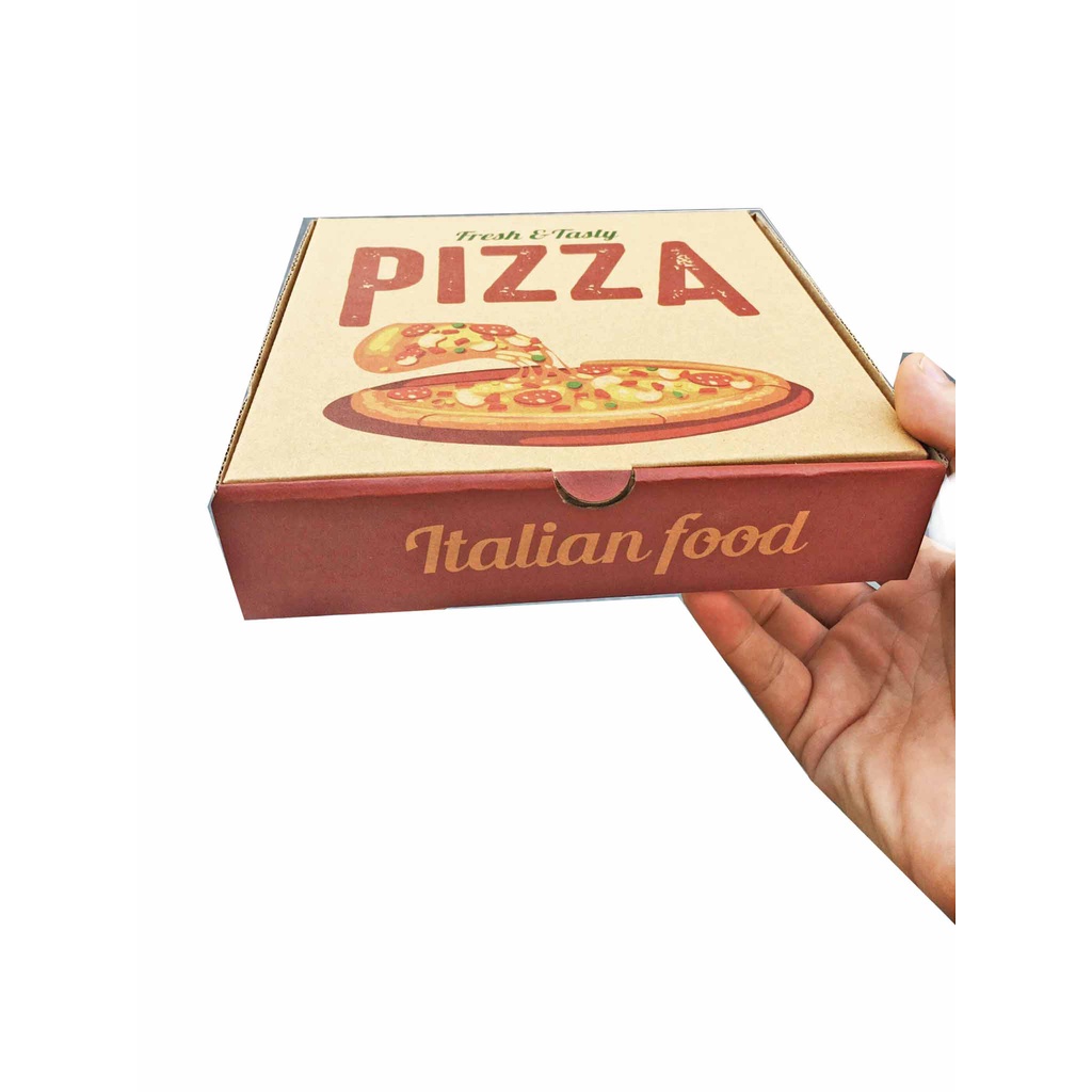 Combo 50 hộp Pizza size 18cm in sẵn giá sỉ