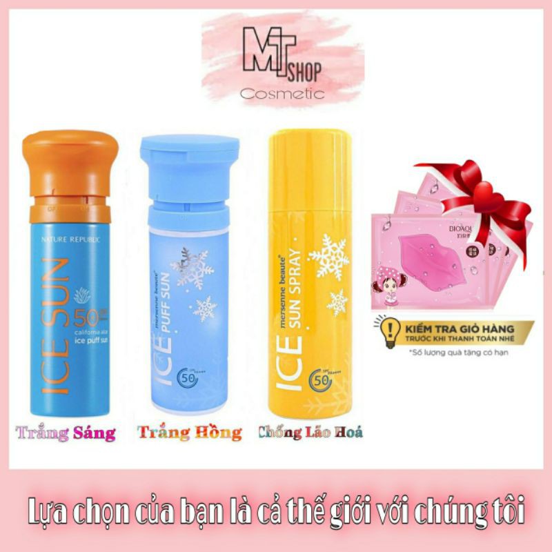 Kem chống nắng ICE SUN/  ICE PUFF SUN SPF 50+ MẪU MỚI 2020