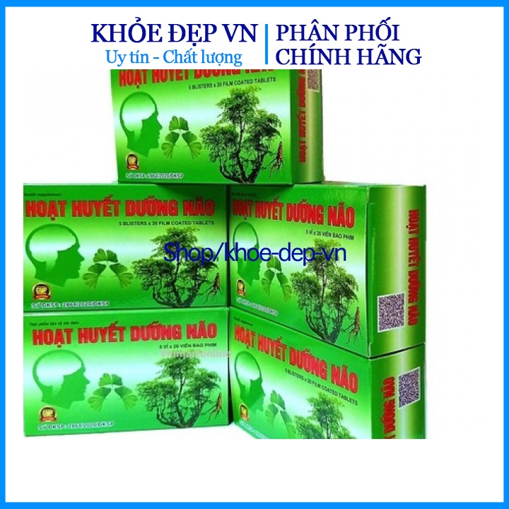 Hoạt huyết dưỡng não Đại Uy tăng cường trí nhớ ginkgo biloba giúp ngủ ngon tăng cường trí nhớ hộp 100 viên