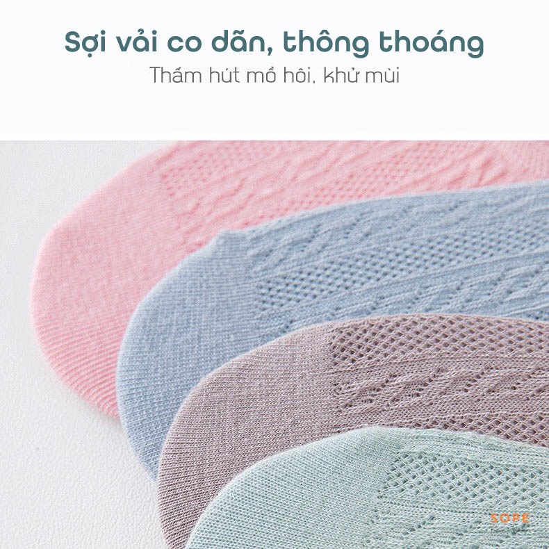 Tất vớ lười nữ nam chất liệu vải Hàn co giãn bốn chiều, phong cách trẻ trung - Sope Shop
