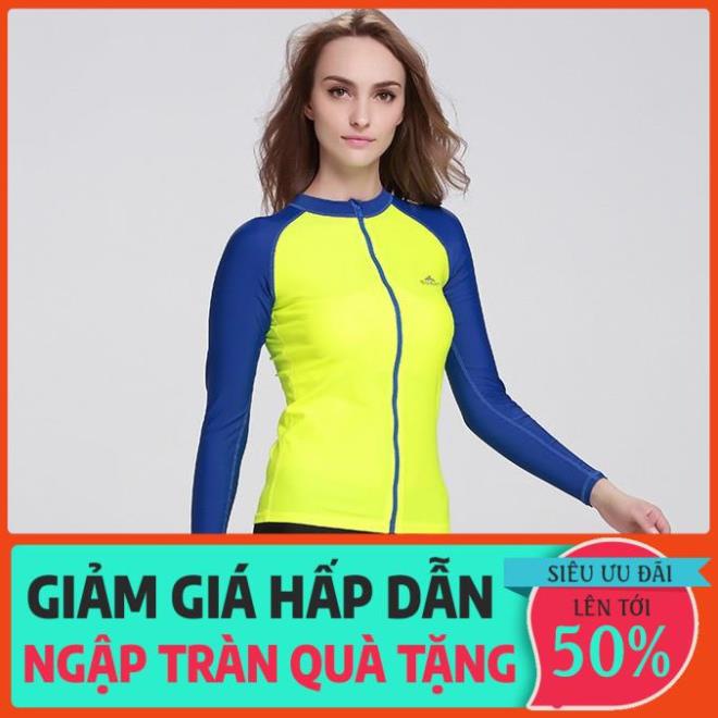 LẺ ÁO BƠI NỮ DÀI TAY KÉO KHÓA thun lạnh dày đẹp hàng SBART *