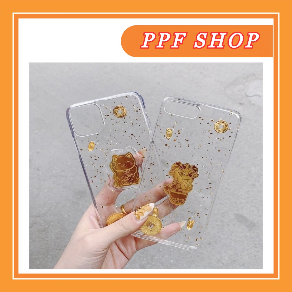 Ốp Tết 2021 - Mèo thần tài + Trâu vàng rinh tài lộc đủ mã iP 7/8 Plus -> 12 Pro Max