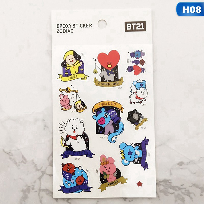 1 Tấm Sticker Dán Điện Thoại Hình Bt21