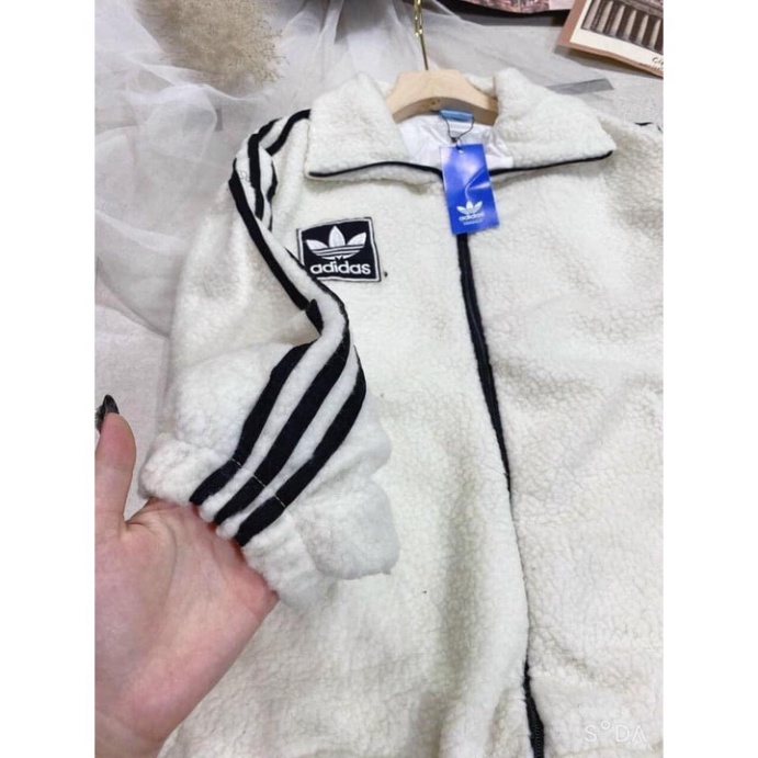 Áo khoác nữ kéo khóa Lông cừu logo Das siêu ấm_thời trang mùa đông-phong cách Unisex phom rộng | BigBuy360 - bigbuy360.vn