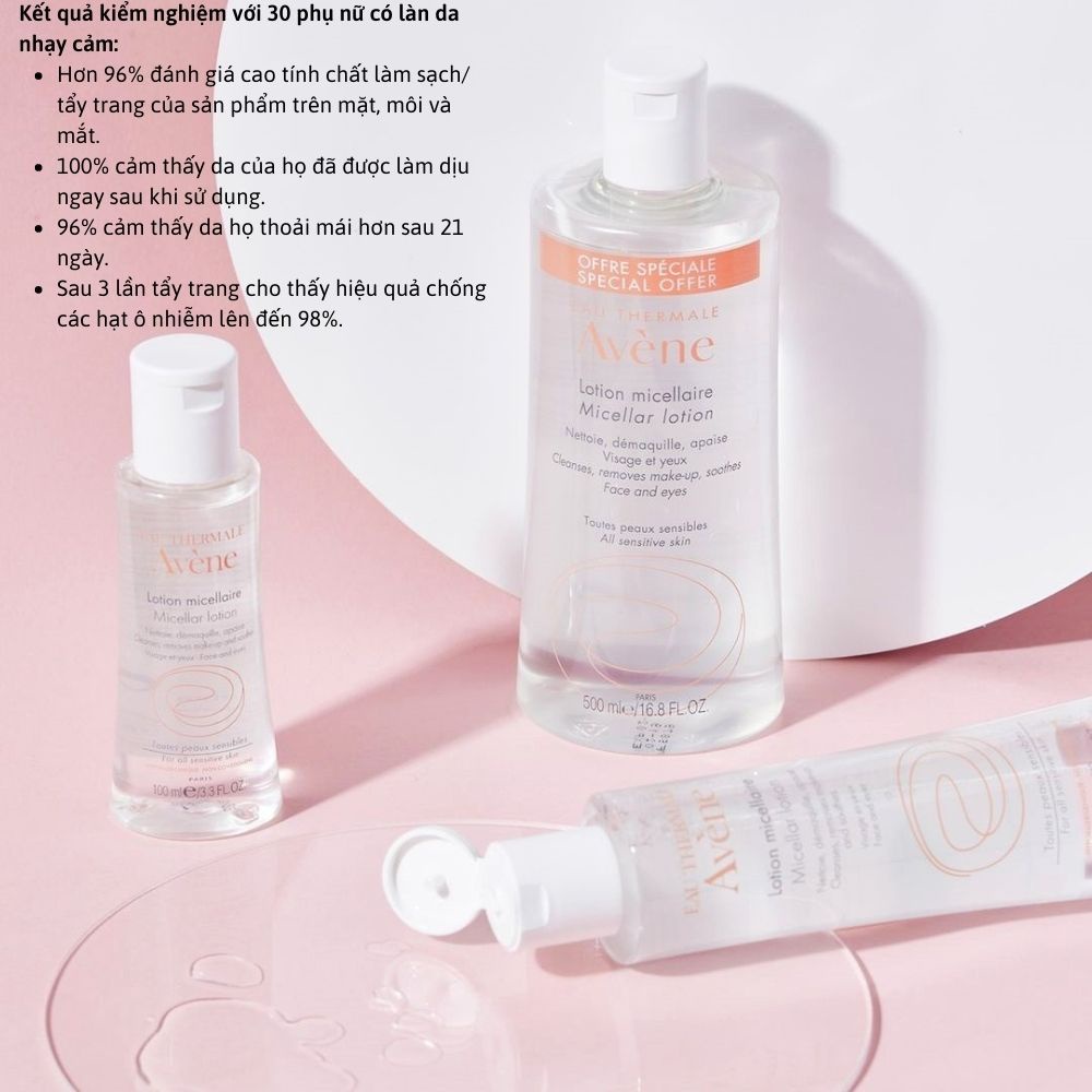 Avène Micellar Lotion - Nước Làm Sạch Da Không Cồn 200ml