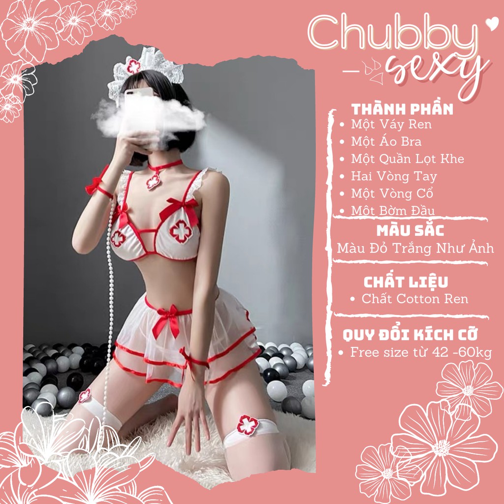 Cosplay Nữ Y Tá Gợi Cảm - Bộ Đồ Ngủ Cô Điều Dưỡng Sexy Quyến Rũ 6 Chi Tiết - Nurse Cosplay Outfit - CPL27 - Chubby.Sexy | BigBuy360 - bigbuy360.vn