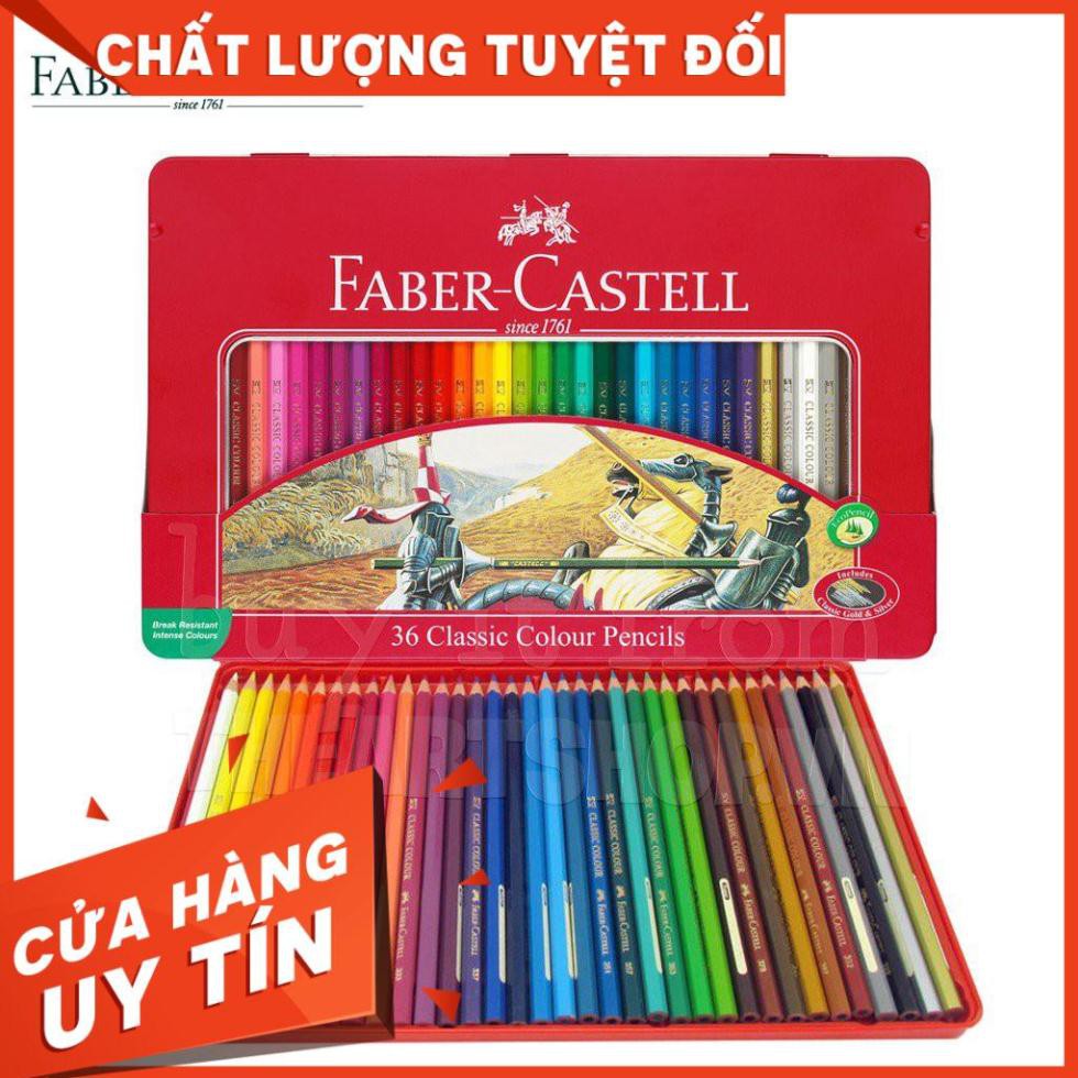 Bút chì màu Classic Knight Faber Castell 36 màu hộp thiếc