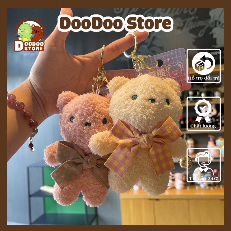Móc Khoá Gấu Bông Xinh Xắn A15, Móc Chìa Khoá Túi/Xe/ Cặp Gấu Bông Dễ Thương