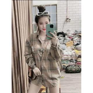 Áo sơ mi sọc phom rộng