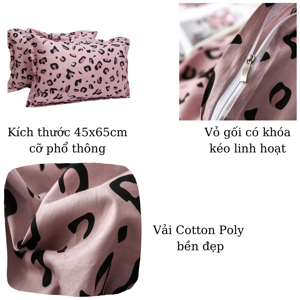 Vỏ gối nằm 45x65cm Cotton Poly nhiều mẫu cute