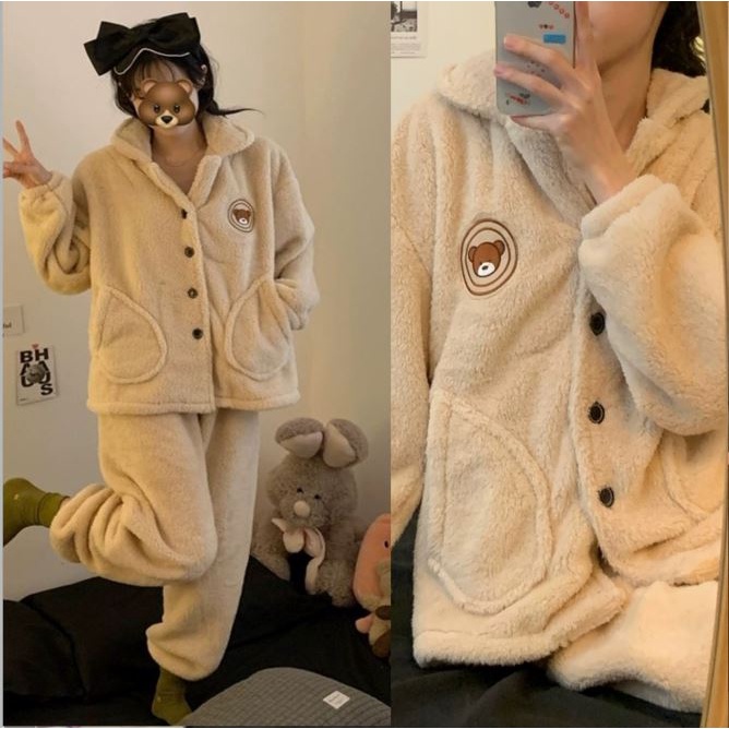 [RẺ VÔ ĐỊCH] Đồ Ngủ Bông Cute Nữ Uzzang - Bộ Ngủ Bông Ấm Áp Mặc Tết Siêu xinh Hàn Quốc DN020 có 10 mẫu [CÓ SĂN] | BigBuy360 - bigbuy360.vn