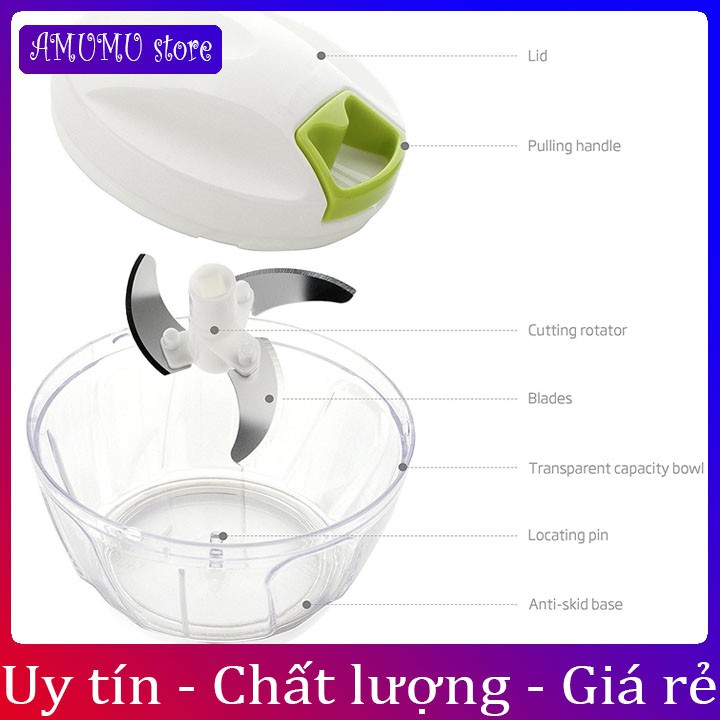 Máy Xay Hành Tỏi Bằng Tay Tiện Dụng Spin Cutter