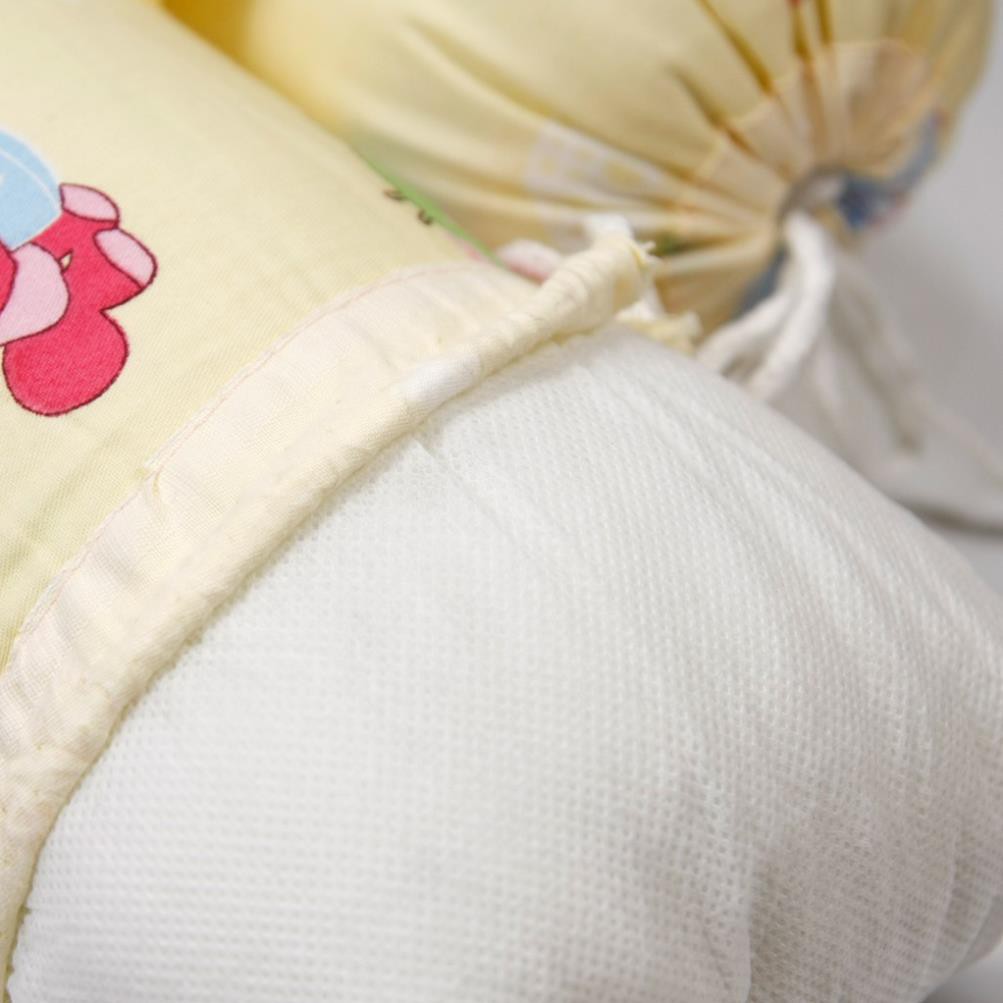 Bộ gối chặn và gối lõm bằng bông Hàn Quốc cao cấp mềm mại, an toàn cho trẻ sơ sinh BGCHQKF - gối cho trẻ sơ sinh