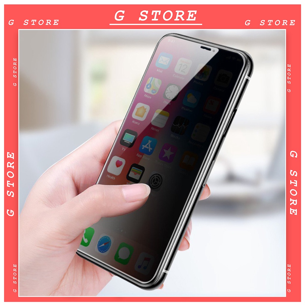 Kính Cường Lực Iphone Chống Nhìn Trộm tặng bộ lau màn hình IP 6 6s 7 8 Plus SE X XS XS Max 11 12 13 14 Plus Pro Max