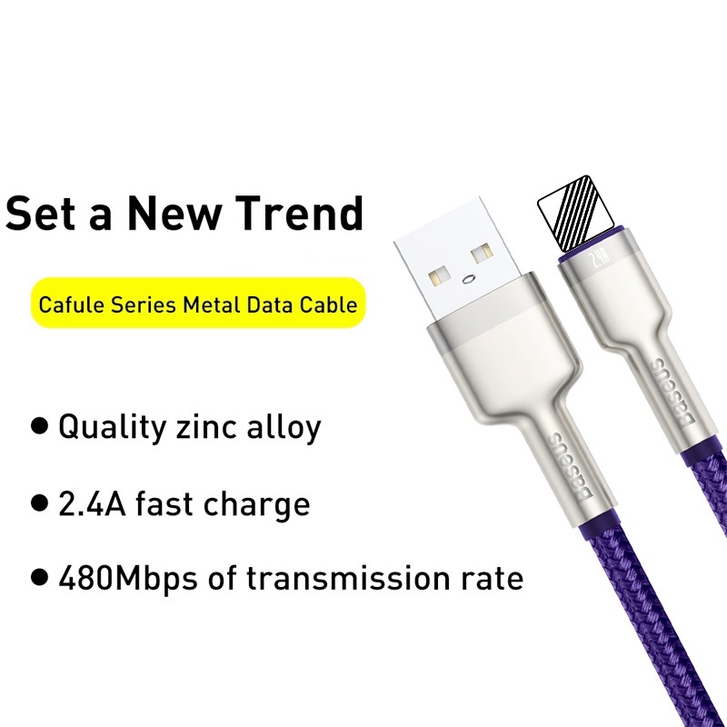 DÂY SẠC IP BASEUS 2.4A (1M – 2M)