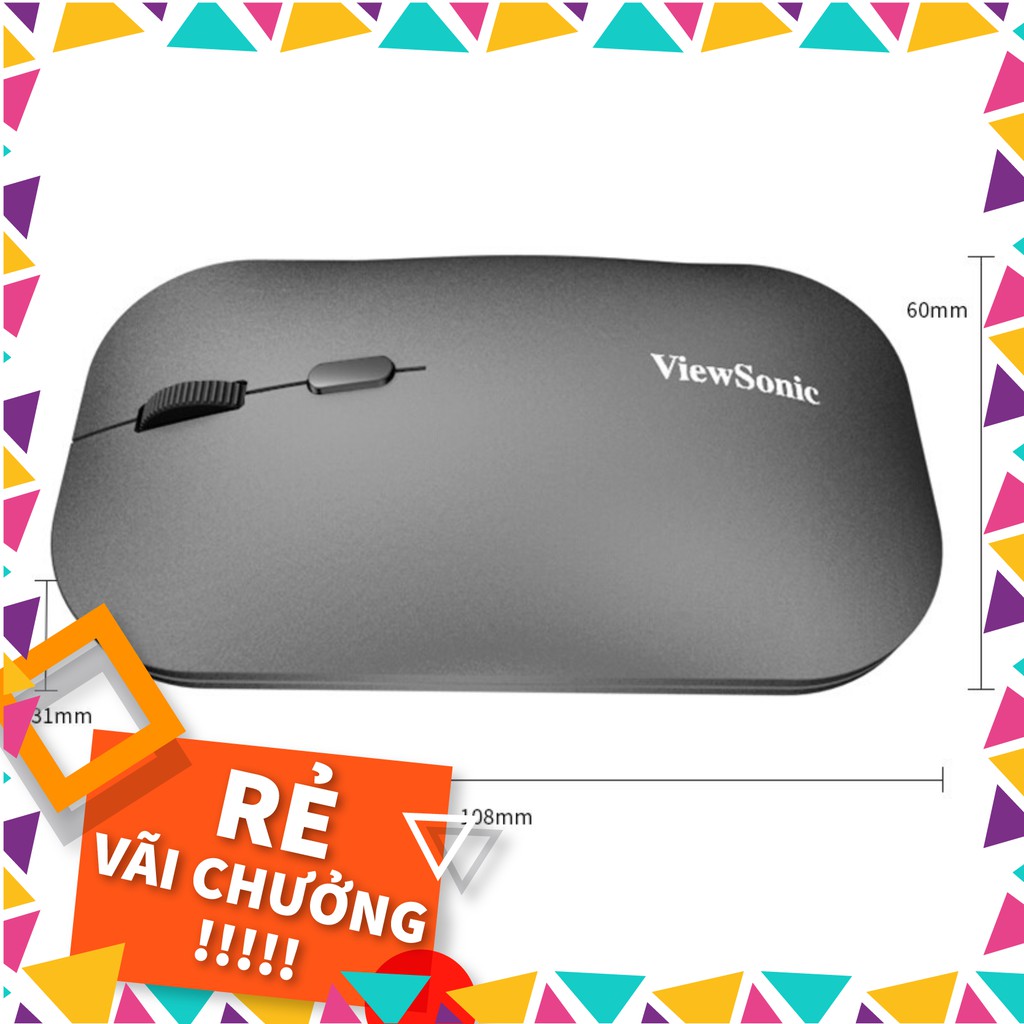 Chuột không dây pin sạc cao cấp ViewSonic 1600DPI và tặng kèm tấm lót chuột màu ngẫu nhiên