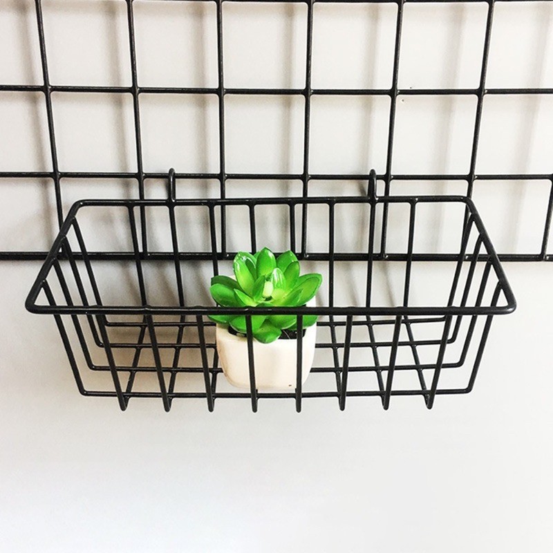 Giỏ lưới đựng đồ, giỏ sắt treo tấm lưới để đồ đa năng decor nhà cửa tiện ích