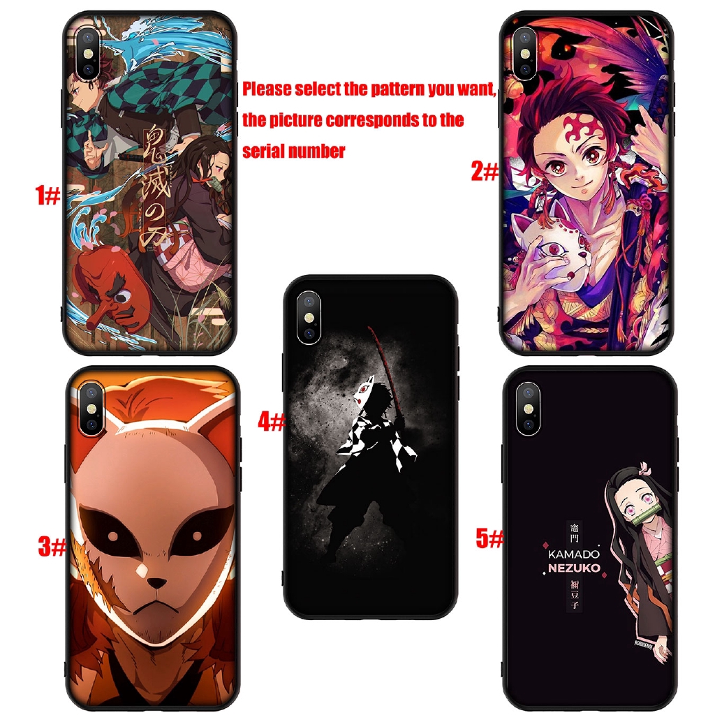 Ốp điện thoại dẻo viền đen in hình anime Kimetsu No Yaiba cho OPPO R17 R15 F9 PRO A7X A37 NEO 9 A39 A57 A83 A1 K3 K5