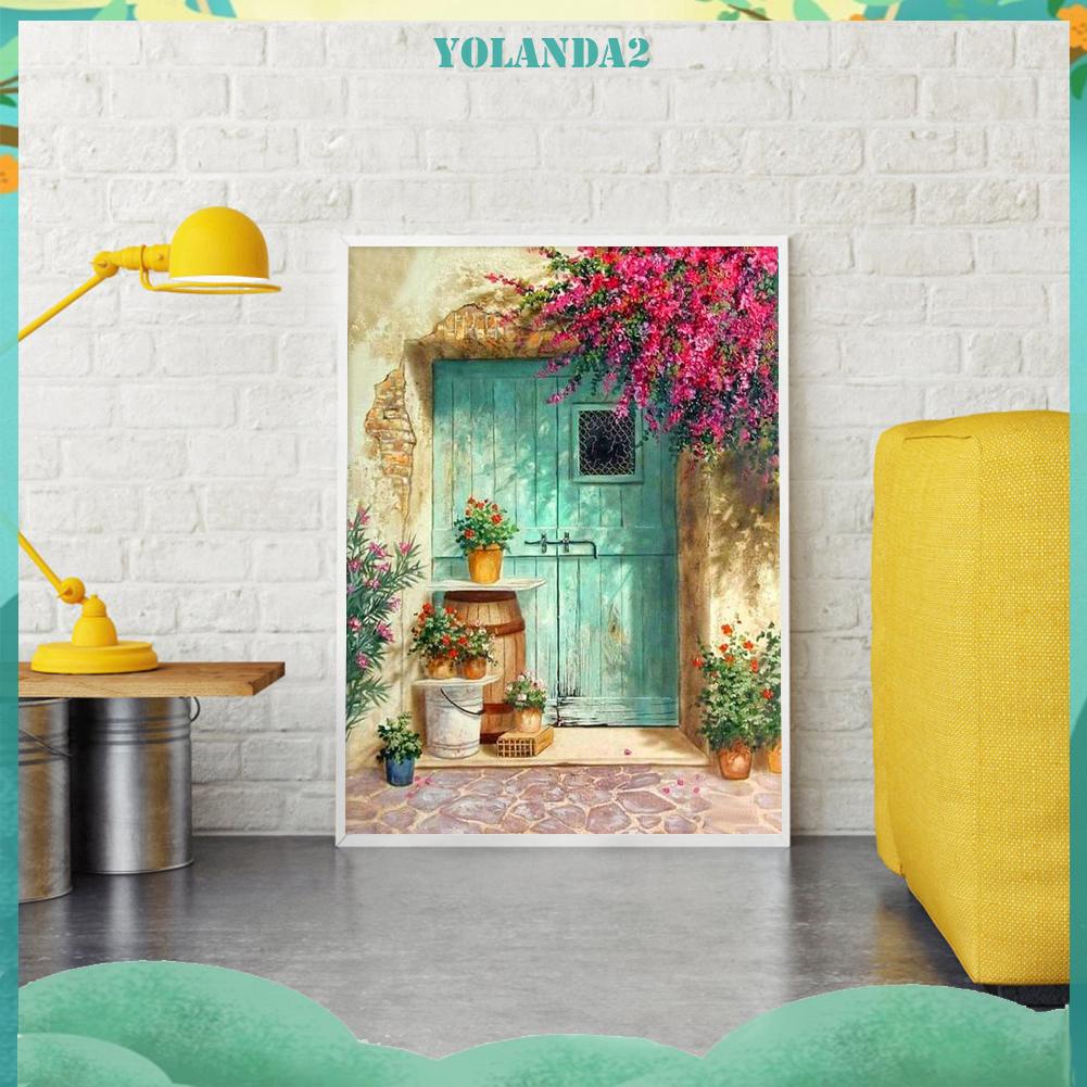 Tranh thêu đính đá trang trí nội thất hành lang hình Stitch mosaic 5D DIY