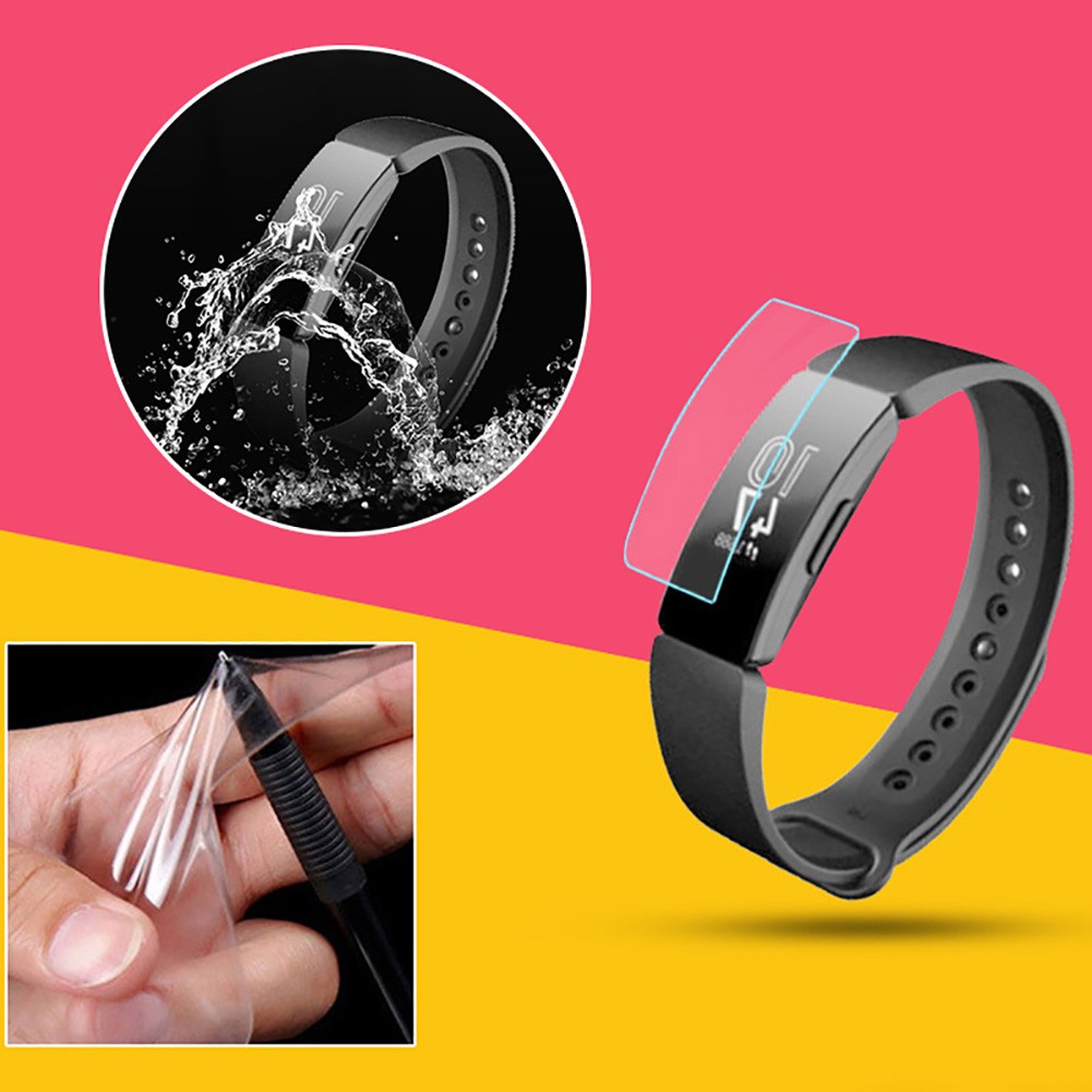 ﺴ❍Bộ 1/2 miếng dán trong suốt Bảo vệ Hình Cho Fitbit Truyền cảm hứng Hr / Inspire