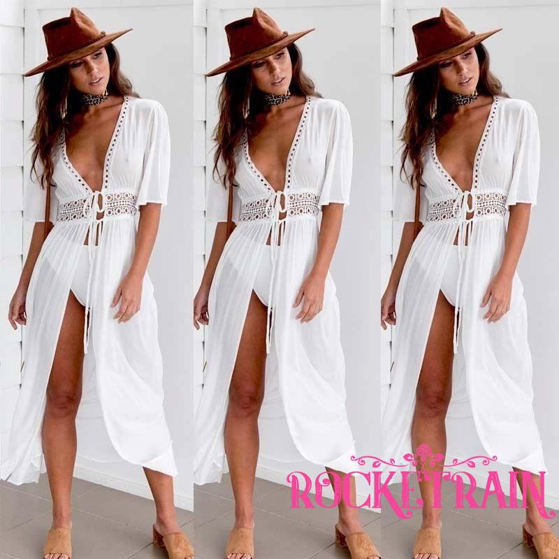 Áo khoác voan dáng dài phong cách boho thời trang cho nữ
