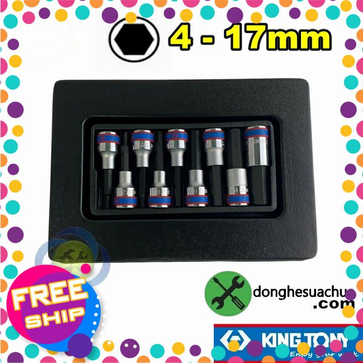 Bộ đầu tuýp lục giác Kingtony 9-4120PR 9 chi tiết (4-17mm)