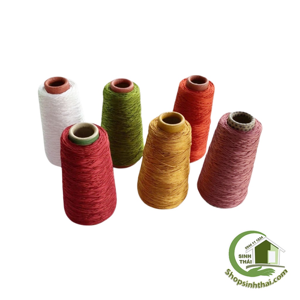 Cuộn dây chỉ dù màu hồng, xanh lá, vàng, trắng, đỏ, cam, hồng, đan móc túi xách, dây thả diều, may bao đa năng