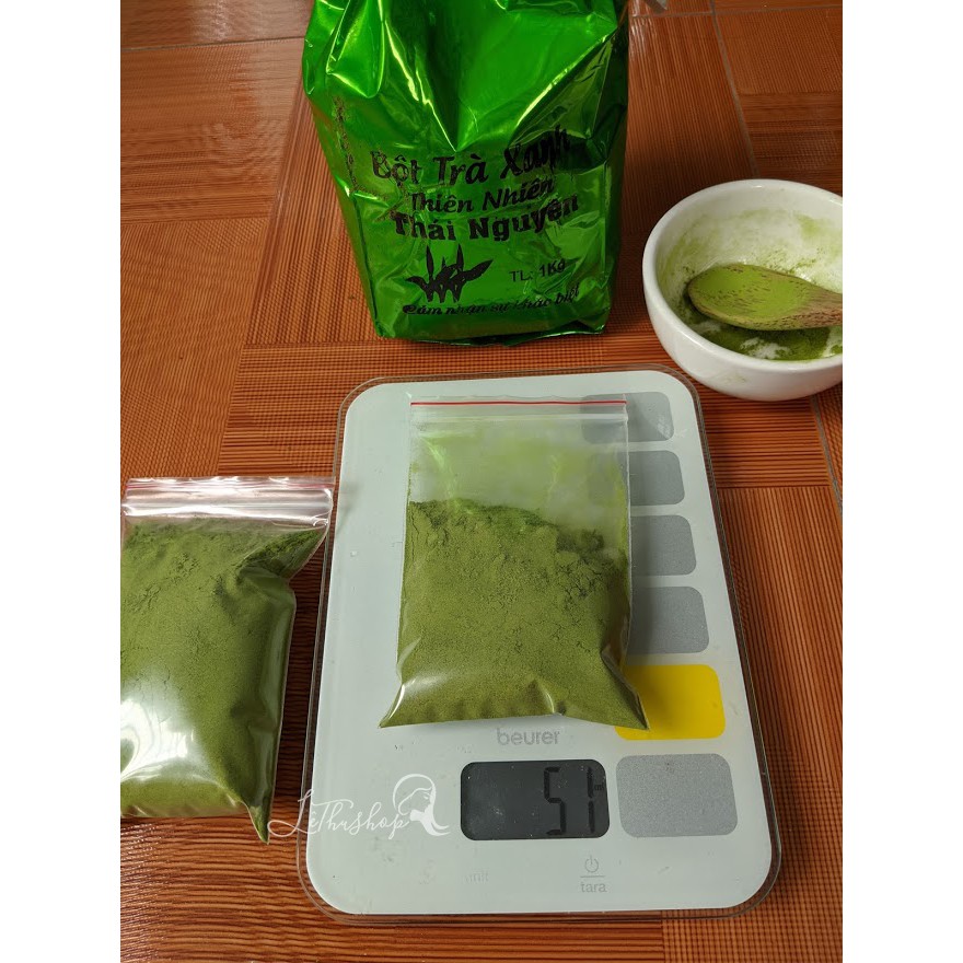 [Gói dùng thử 50g] Bột trà xanh sạch, nguyên chất Thái Nguyên