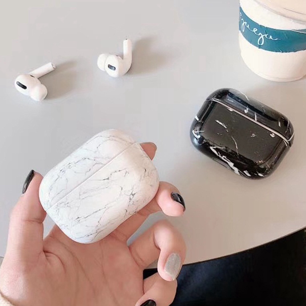 Vỏ bảo vệ hộp sạc tai nghe không dây Apple AirPods Pro airpod 3 bằng PC cứng họa tiết vân đá | BigBuy360 - bigbuy360.vn