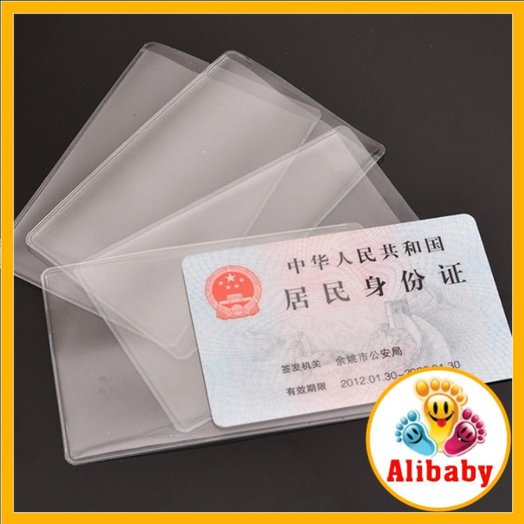 Vỏ bọc chứng minh thư CMT ATM thẻ Card ngân hàng chống thấm nước màu trong suốt Shopalibaby E416